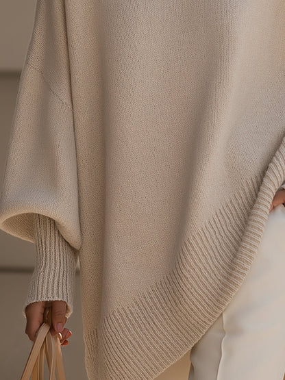 Cooliveify Oversized Knit Poncho Sweater 