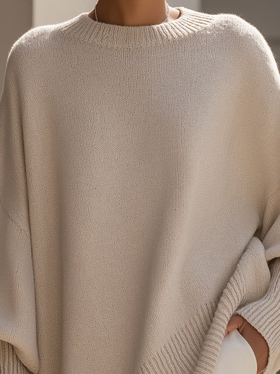 Cooliveify Oversized Knit Poncho Sweater 