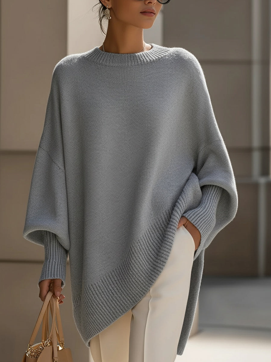 Cooliveify Oversized Knit Poncho Sweater 