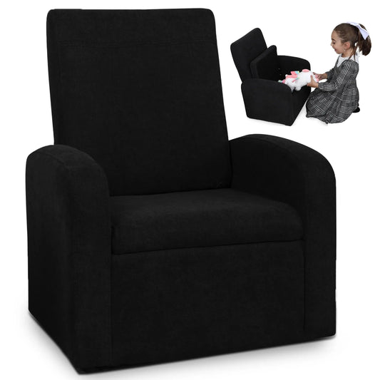 STASH Comfy Kids Sofa Chair – Cute Toddler Chair Toy Storage Chest. Kids Folding Chair Converts to an Ottoman. Small Toddler Chairs for Girls Boys Supports 200Lbs! Kids Lounge Chair Kids Chair Comfy