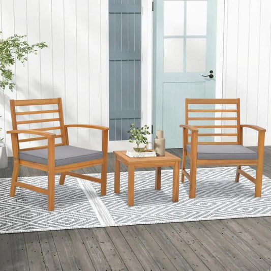 3-Piece Outdoor Lounge Set with Cushions So Soft, You’ll Forget You’re Not on a Cloud!