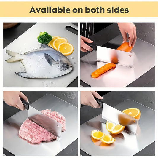 High-quality Double-sided Titanium Steel Cutting Board - Engraveable